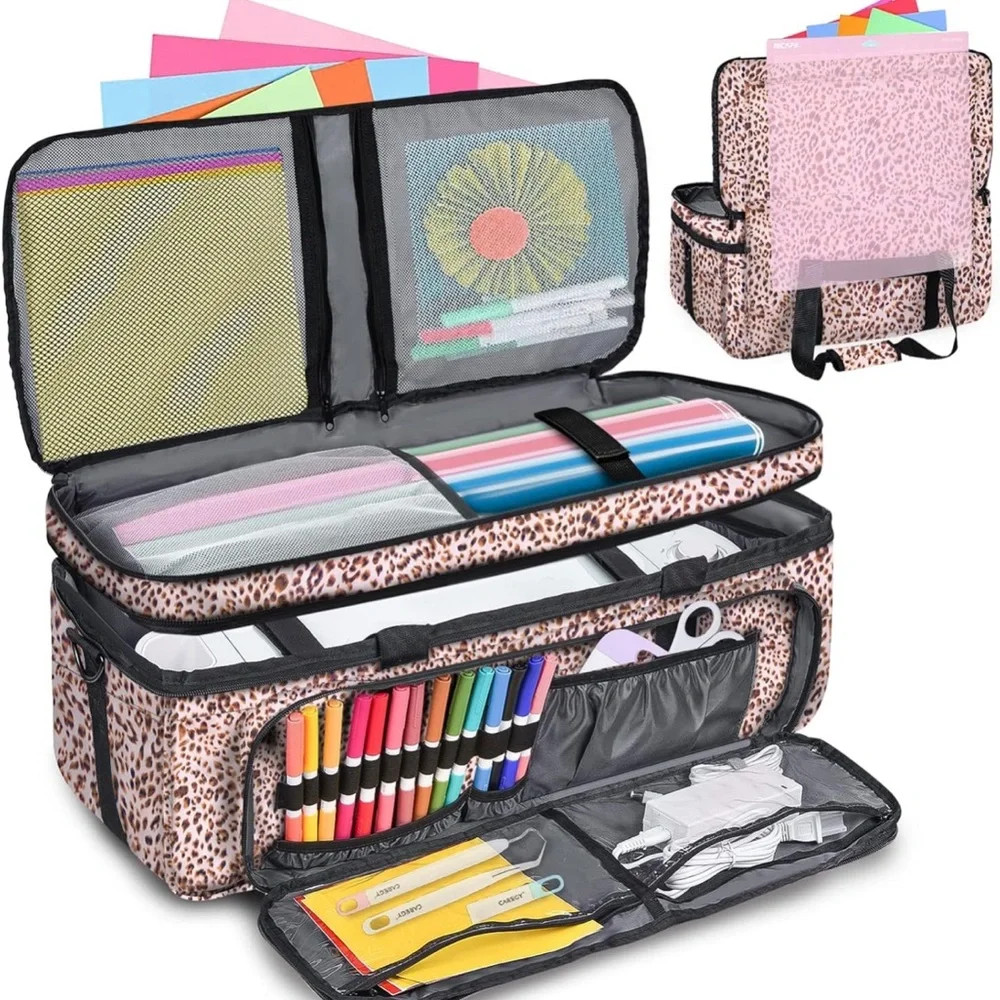 Leopard Print Home Office Organizer